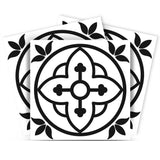 12" X 12" Tulipa White and Gray Peel and Stick Removable Tiles