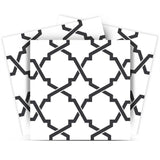 12" X 12" Black and White Prism Peel and Stick Removable Tiles