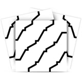 12" X 12" Black and White XL Prism Peel and Stick Removable Tiles