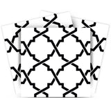 12" X 12" Black and White Quatrefoil Peel and Stick Tiles