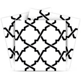 12" X 12" Black and White Quatrefoil Peel and Stick Tiles