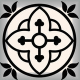 12" X 12" Black and White Rory Peel and Stick Removable Tiles