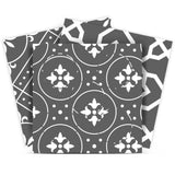 12" X 12" Gray and White Mosaic Peel and Stick Removable Tiles