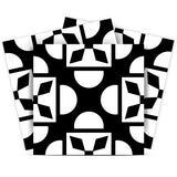 12" X 12" Black and White Coli Peel and Stick Tiles