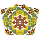 12" X 12" Green Yellow Fortuna Peel and Stick Removable Tiles