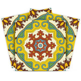 12" X 12" Green Yellow Fortuna Peel and Stick Removable Tiles