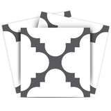 12" X 12" Dark Gray and White Tri Peel and Stick Tiles