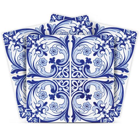 12" X 12" Blue Cloud Peel And Stick Removable Tiles