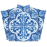 12" X 12" Blue and White Cross Peel And Stick Tiles