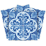 12" X 12" Blue and White Cross Peel And Stick Tiles