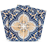 12" X 12" Blue and Yellow Nelly Peel And Stick Removable Tiles