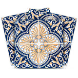 12" X 12" Blue and Yellow Nelly Peel And Stick Removable Tiles