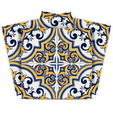 12" X 12" Blue and Yellow Neutral Gina Peel And Stick Removable Tile