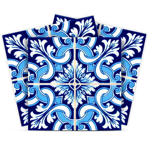 12" X 12" Blue Bali Removable Peel and Stick Tiles