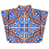 12" X 12" Blue Rust Zio Removable Peel and Stick Tiles