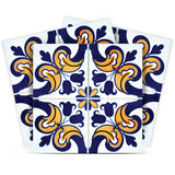 12" X 12" Blue Mikos Removable Peel and Stick Tiles