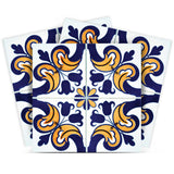 12" X 12" Blue Mikos Removable Peel and Stick Tiles