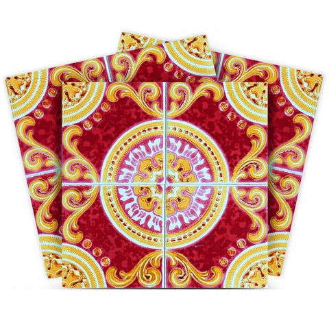 12" X 12" Golden Ruby Removable Peel and Stick Tiles