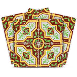 12" X 12" Yellow and White Gloria Removable Peel and Stick Tiles