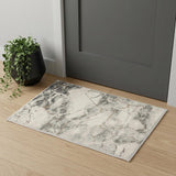 2' X 3' Ivory and Gray Abstract Non Skid Area Rug