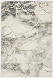 2' X 3' Ivory and Gray Abstract Non Skid Area Rug