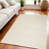 5' X 7' Ivory Shag Area Rug
