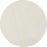 4' Ivory Shag Round Rug
