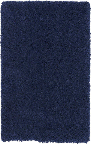 3' X 4' Blue Shag Distressed Area Rug