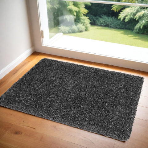 3' X 5' Gray Shag Area Rug