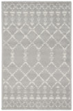 2' X 3' Gray and Ivory Geometric Area Rug
