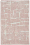 2' X 3' Pink and Ivory Abstract Area Rug