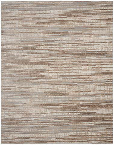 8' X 10' Ivory and Gray Abstract Non Skid Area Rug