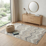 4' X 6' Gray Chevron Area Rug