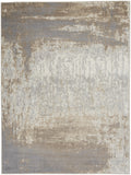 5' X 7' Gray and Ivory Abstract Non Skid Area Rug