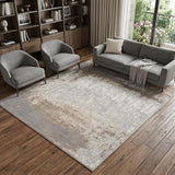 8' X 10' Gray and Ivory Abstract Non Skid Area Rug