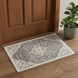 2' X 3' Gray Floral Area Rug
