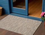 3' X 5' Beige And Ivory Indoor Outdoor Area Rug