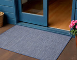 3' X 5' Navy Blue And Ivory Indoor Outdoor Area Rug