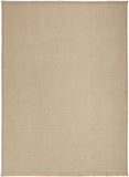5' X 7' Natural Flatweave Non Skid Area Rug With Fringe