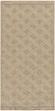 2' X 4' Natural Geometric Flatweave Non Skid Area Rug With Fringe