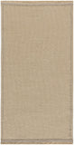 2' X 4' Natural Flatweave Non Skid Area Rug With Fringe