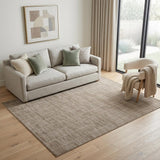 5' X 7' Ivory And Brown Geometric Area Rug