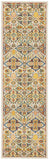 6' Ivory Floral Runner Rug