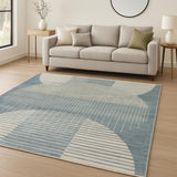 8' X 10' Green Abstract Area Rug