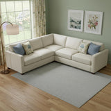 6' X 9' Ivory And Gray Abstract Area Rug