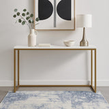 4' X 6' Ivory And Blue Abstract Area Rug