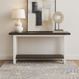 4' X 6' Ivory Beige And Gray Abstract Area Rug