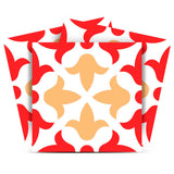 12" X 12" Red and White Roja Hola Removable Peel and Stick Tiles