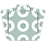 12" X 12" Light Sage And White Circle Flower Peel and Stick Removable Tiles