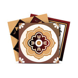 12" X 12" Shades of Brown Mosaic Peel and Stick Removable Tiles